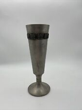 Vintage SCHOHAUS PEWTER CUP made in BOLIVIA TRIBAL PATTERN 6.5” picture
