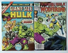 INCREDIBLE HULK: Incredible Hulk and Wolverine #1 1986 + Giant-Size Hulk #1 1975 picture