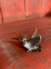 Miniature Hand-Painted Porcelain Black Chinned Hummingbird 28352 picture