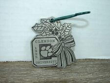 Clemson University Tigers Christmas Ornament Pewter  1995 picture