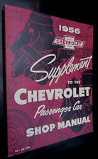 Excellent Condition Vintage 1956 Chevrolet Supplement Passenger Car Shop Manual picture