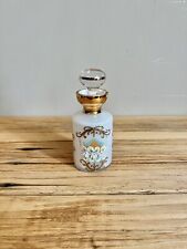 Vintage Countess Collection Perfume Bottle Bohemian Art Glass Gold Trim Czech  picture
