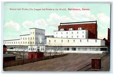 c1910's Morton Salt Works Scene Largest Salt Work Hutchinson Kansas KS Postcard picture