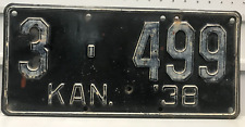 1938 Kansas License Plate 3-499 picture