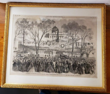 1864 Frank Leslie's Illustrated Newspaper New Orleans Governor Hahn Inauguration picture