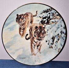 Siberian Snow Tigers Collector Plate - Sovereigns Of The Wild Plate Bradford picture