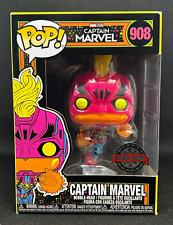 Funko Pop Captain Marvel 908 Marvel Special Edition Exclusive Black Light Figure picture