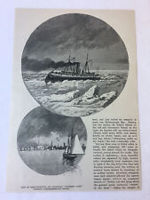 1887 magazine engraving~ CHARLOTTETOWN,Prince Edward Island ~ship Northern Light picture