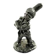 Child Baseball Player 2 Inch Vintage Pewter Figurine picture