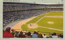 1943 Chicago Illinois IL Comiskey Park White Sox Baseball Linen Postcard picture