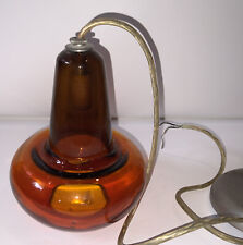 Vintage Venini Massimo Vignelli Italian Hanging Pendent Lamp Amber Glass- Rare picture