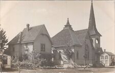Postcard RPPC Illinois IL Elmwood Presbyterian Church & Parsonage Real Photo picture
