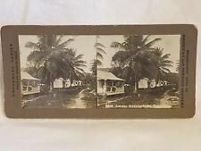 Antique Stereoview Card Jamaica Brookline Street Port Antonio CH Graves Scenery picture