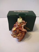 Vintage Kurt Adler Handcrafted Squirrel Blown Glass Christmas Ornament picture