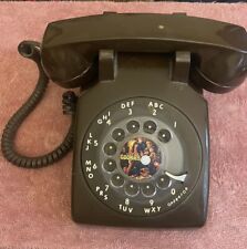 Vintage ITT Chocolate Brown Rotary Dial Desk Telephone Great Condition picture