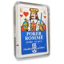 NEW Vintage Poker Romme 55 Blatt No. 30012 Best Playing Cards FX Schmid RED picture