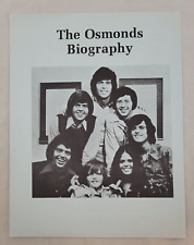 The Osmonds Magazine ~The Osmond ~ Mini Biography Sheet ~ c.1970's picture