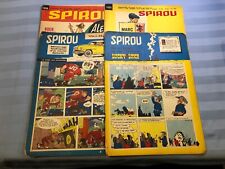 Spirou 1958 & 1965 Weekly French Editions, set of 4, used good picture