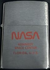 ZIPPO 1993 NASA KENNEDY SPACE CENTER FL. CHROME LIGHTER UNFIRED IN BOX 437F picture