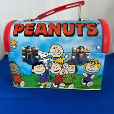 Vintage Peanuts Charlie Brown and Gang Metal Dome Lunchbox picture