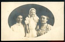 1910 RPPC Studio Portrait Family Women Girl 