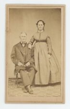 Antique CDV Circa 1860s Beautiful Older Couple Posing Affectionately Jordan, NY picture