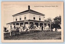 Chebeague Island Maine ME Postcard Orchard Cottage People Scene c1910's Antique picture