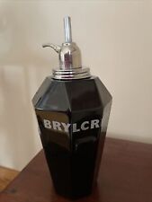 Original Art Deco Barber Shop Brylcreem Black Glass Dispenser Rare picture