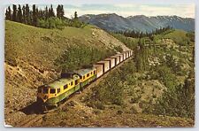 Yukon Canada~White Pass & Yukon Train #1~Cowley Lake~1981 Postcard picture