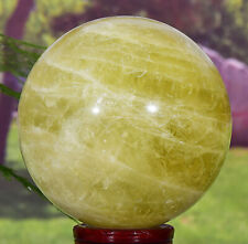 9.11LB Natural Yellow crystal Sphere Quartz Crystal Ball Healing Reiki picture