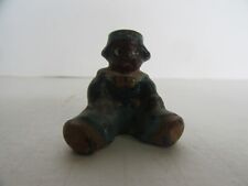 Antique Hubley Little Boy Sitting Cast Iron Paperweight w/ Orig Paint picture