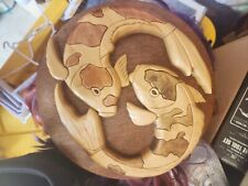 Hand Made Wood Koi Fish Art picture
