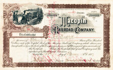 Macopin Railroad Co. signed by Garret A. Hobart - Stock Certificate - Autographe picture