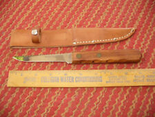 Vintage KA-BAR Kabar Fixed Blade Fishing Hunting Knife & Sheath 9