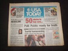1998 AUGUST 14-16 USA TODAY NEWSPAPER - POLL: PUBLIC READY FOR TRUTH - NP 7947 picture