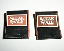 Lot of 2 Vintage Original Full Matchbook  Steak And Ale Restaurants picture