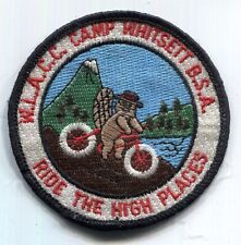 BSA WLACC Western Los Angeles County patch scout CAMP WHITSETT beaver biker picture