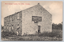 Postcard Fort Riley, Kansas, First Kansas Capital A690 picture