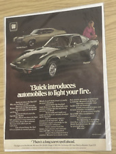 Vintage 1969 Buick GS 400 GS400 Stage I & Opel GT Car Print Ad Man Cave picture