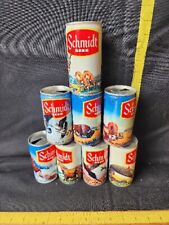 Lot of 8 70s Schmidt Beer Cans Wildlife Series Pull Tab  picture