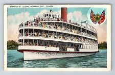Windsor ON-Ontario Canada, Steamer St Claire, Vintage Postcard picture