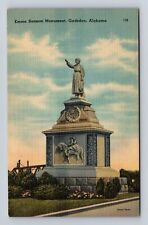 Gadsden AL-Alabama, Emma Sansom Monument, Antique, Vintage Souvenir Postcard picture
