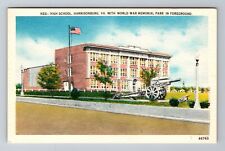Harrisonburg VA-Virginia, High School, Antique, Vintage Souvenir Postcard picture