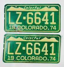 Set of 2 Vintage 1970’s “Colorful” COLORADO License Plates picture