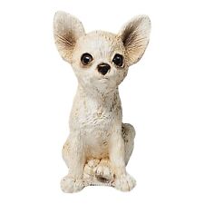 Vintage 3.5 Inch Stone Critters Chihuahua Puppy Dog Figurine Sculpture Cream  picture