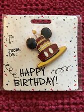 Mickey Mouse Happy Birthday Cake Pin Disney 2020 Glitter NEW picture