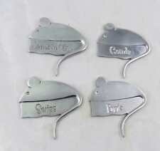 Vintage Set of 4 MCM Mice Cheese Markers Tags picture