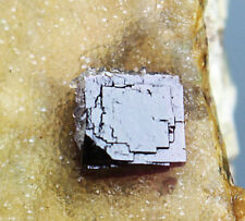 240g Rare Beautiful Dark Purple Cube Fluorite W Calcite Mineral Specimens/China picture