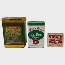 Vintage Dutch Master, Niles & Moser, Between The Acts Cigar Tins Lot of 3 picture