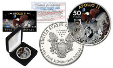 APOLLO 11 50th Anniversary Man on Moon 1 Troy OZ PURE SILVER AMERICAN EAGLE BOX picture